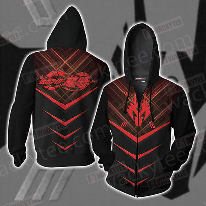 Kamen Rider - Ryuki Symbol Unisex 3D T-shirt Zip Hoodie