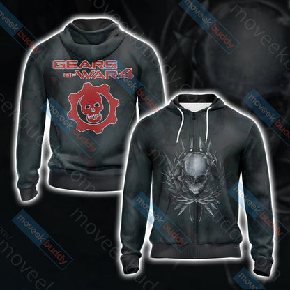 Gears Of War 4 Unisex 3D T-shirt Zip Hoodie