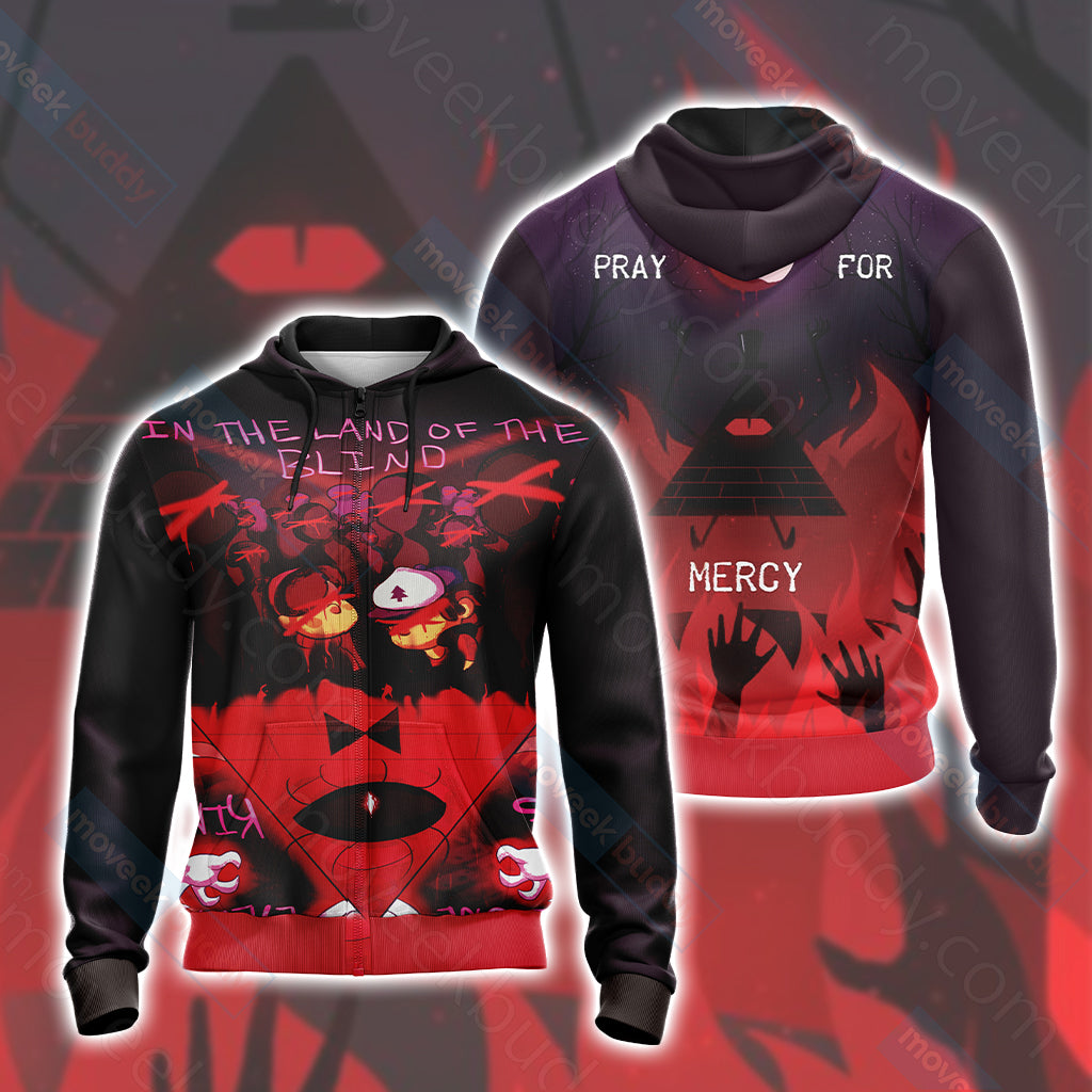 Gravity Falls - Bill Cipher Wheel New Style Unisex 3D T-shirt Zip Hoodie