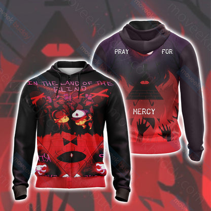 Gravity Falls - Bill Cipher Wheel New Style Unisex 3D T-shirt Zip Hoodie