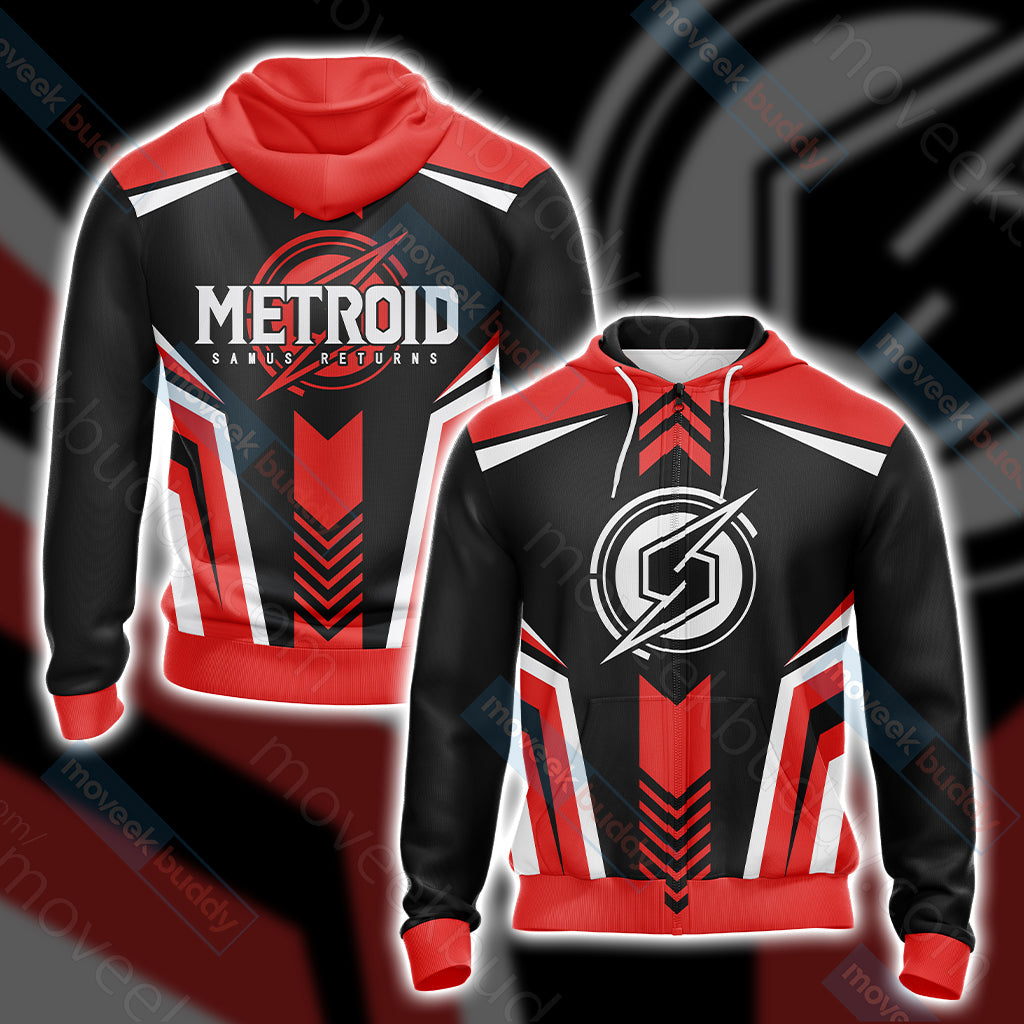 Metroid Samus Unisex 3D T-shirt Zip Hoodie