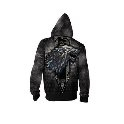 House Stark Game Of Thrones New Look Zip Up Hoodie
