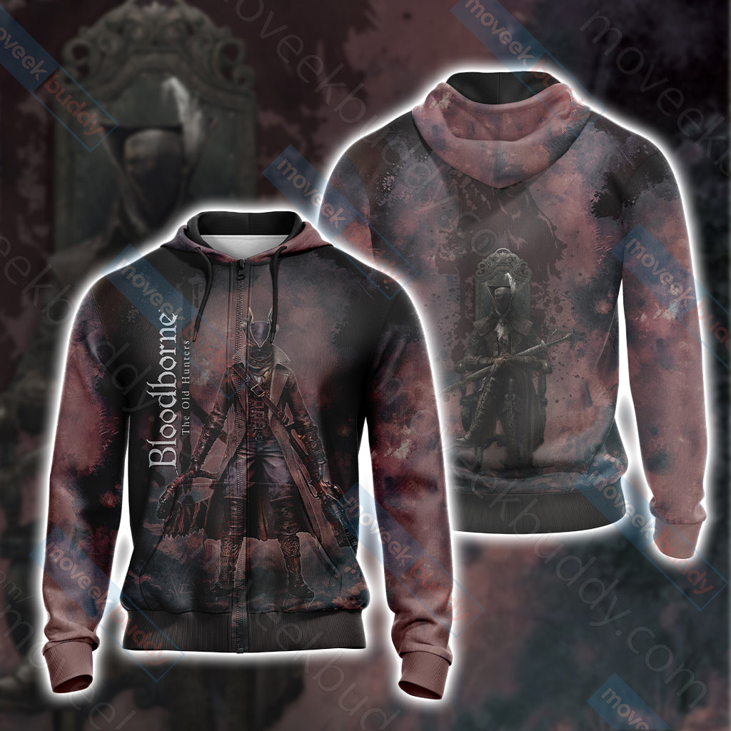 Bloodborne - The Hunter New Unisex 3D T-shirt Zip Hoodie