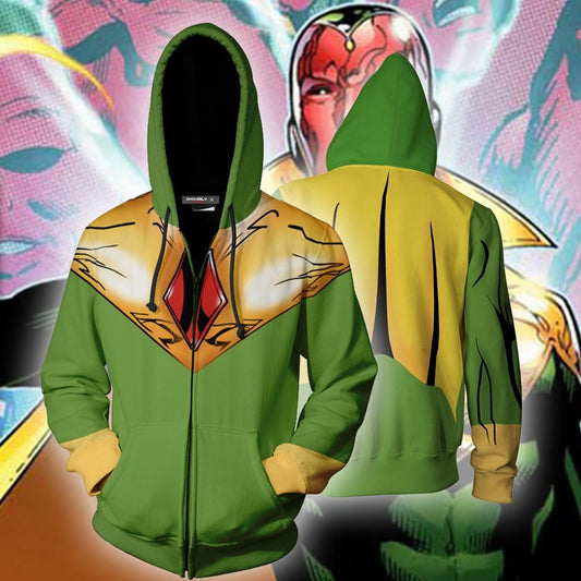 The Vision Cosplay Zip Up Hoodie Jacket Version 1