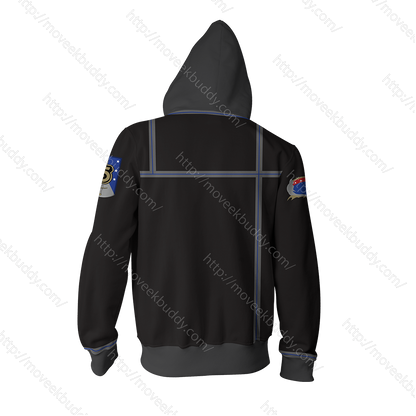 Babylon 5 Army Of Light Uniform Cosplay Zip Up Hoodie Jacket