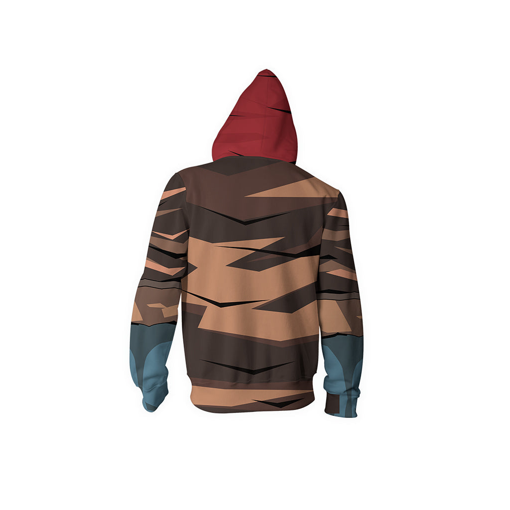 Red Hood Batman Cosplay Zip Up Hoodie Jacket