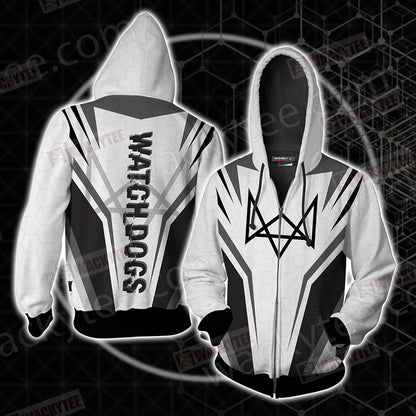 Watch Dogs Unisex 3D T-shirt Zip Hoodie