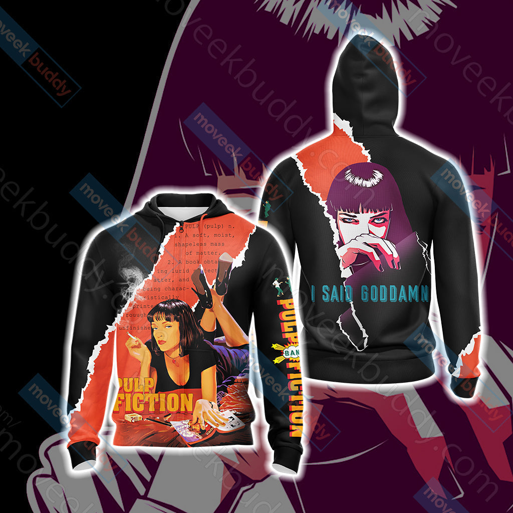 Pulp Fiction 3D T-shirt Zip Hoodie