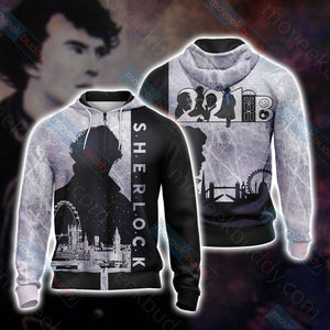 Sherlock (TV series) Unisex 3D T-shirt Zip Hoodie XS 