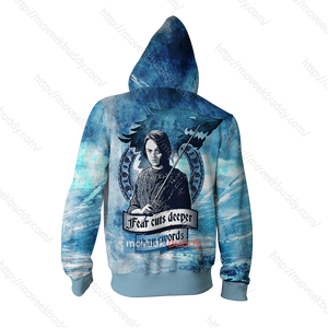 Arya Stark Game Of Thrones Zip Up Hoodie   