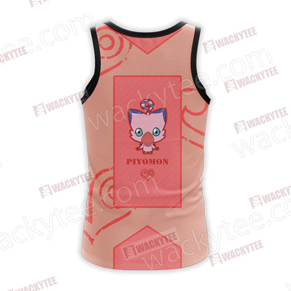 Digimon The Crest Of Love Piyomon Unisex 3D T-shirt