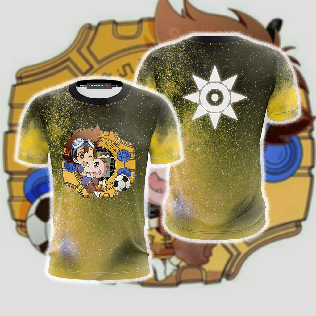 Digimon Taichi And Koromon Unisex 3D T-shirt   