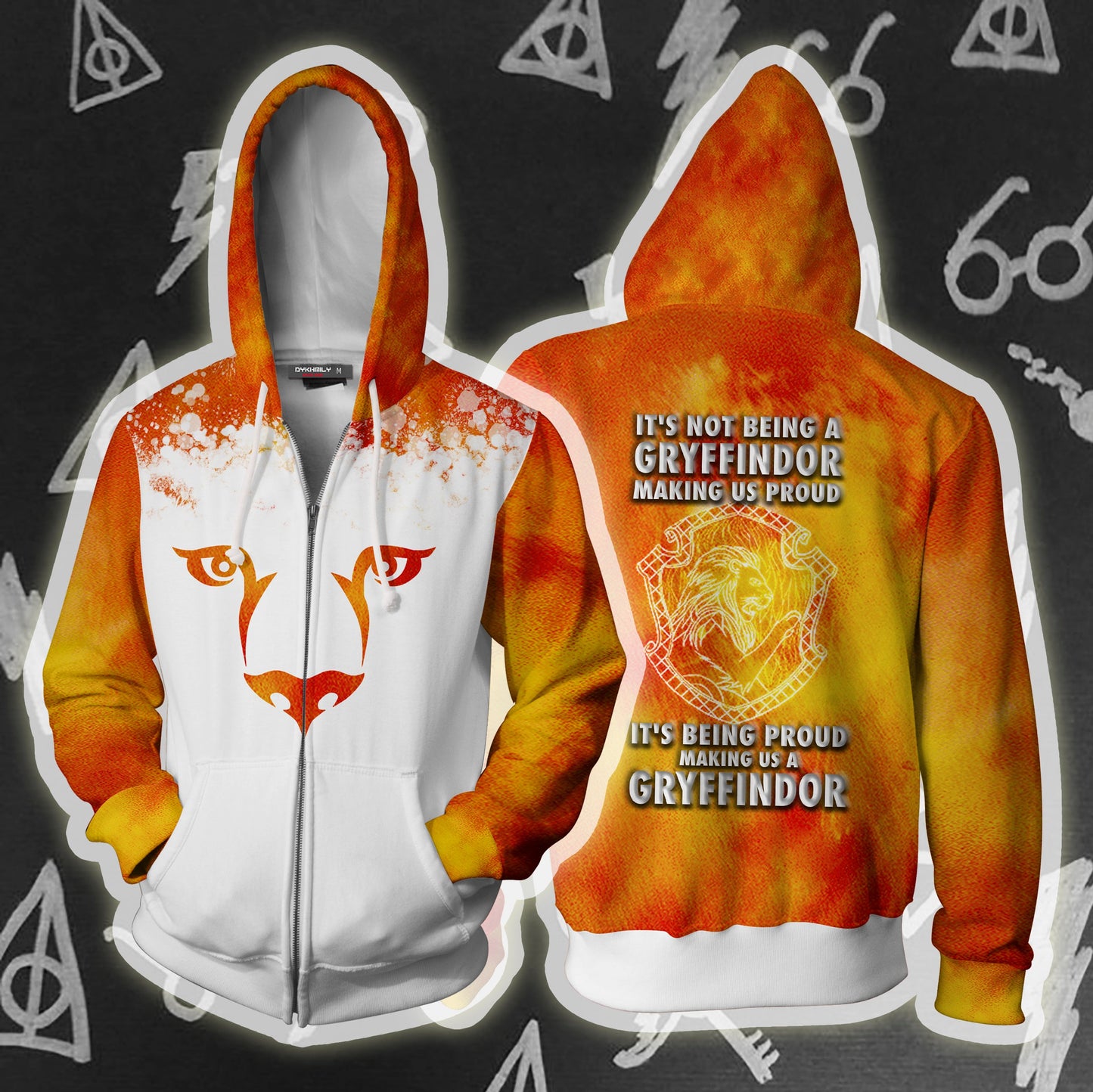 It's Being Proud Making Us A Gryffindor Harry Potter 3D T-shirt Zip Hoodie