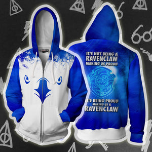 It's Being Proud Making Us A Ravenclaw Harry Potter Zip Up Hoodie