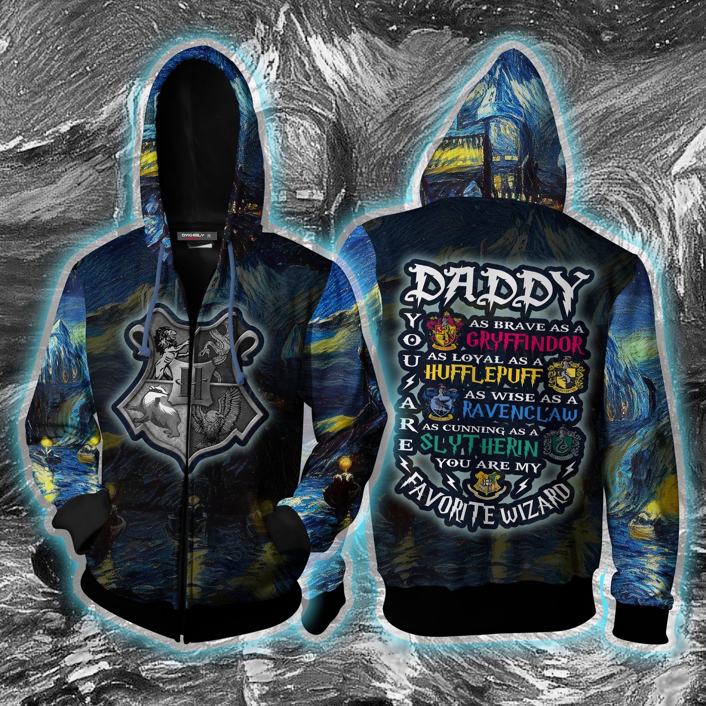 Daddy - You Are My Favorite Wizard Harry Potter Unisex 3D T-shirt Zip Hoodie