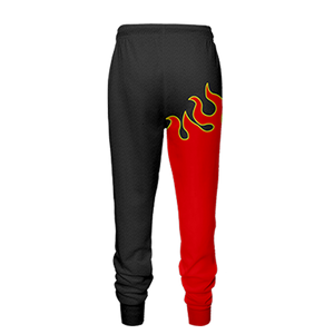 Tekken Jin Kazama Red Flame Cosplay Jogging Pants   