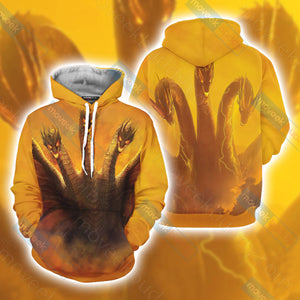 Godzilla King Of The Monsters  - Ghidorah Unisex 3D T-shirt Hoodie S 