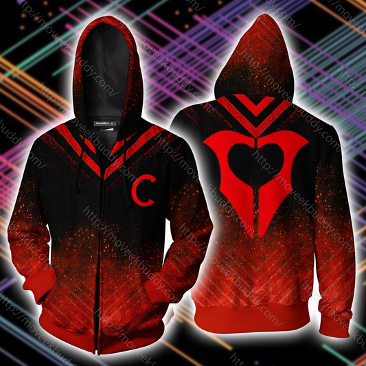 RWBY Cinder Fall Symbol Zip Up Hoodie 5XL