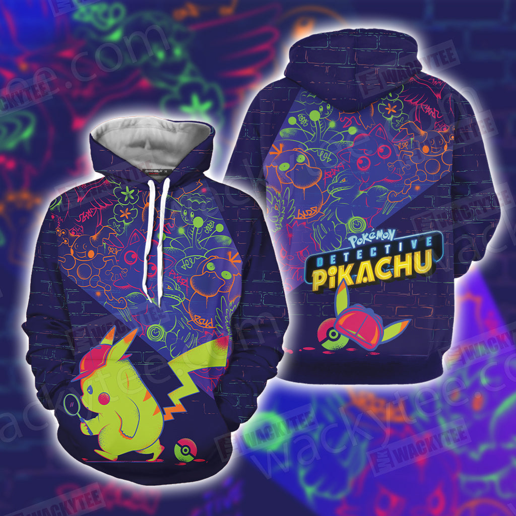 Detective Pikachu Unisex 3D T-shirt Hoodie