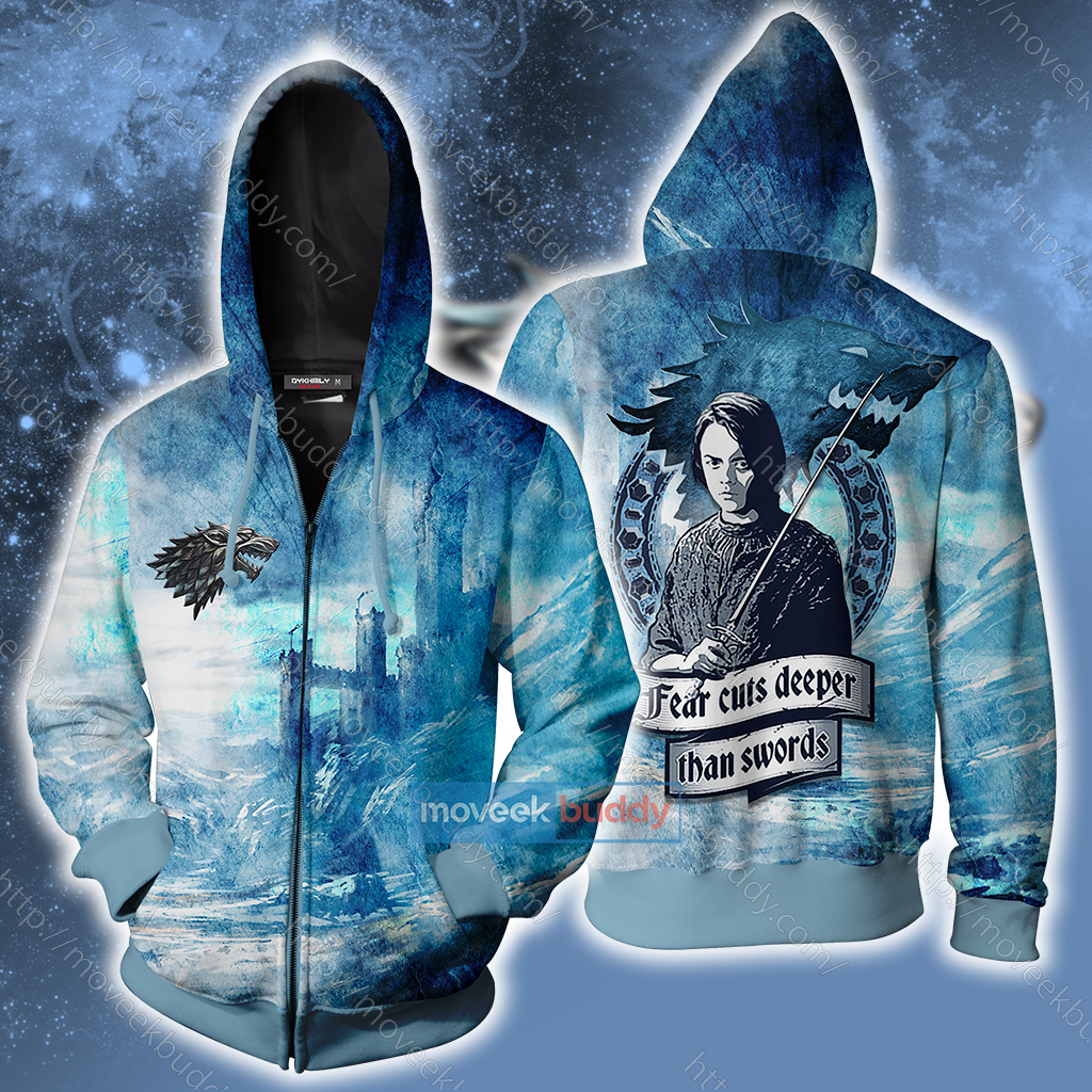 Arya Stark Game Of Thrones Zip Up Hoodie 5XL
