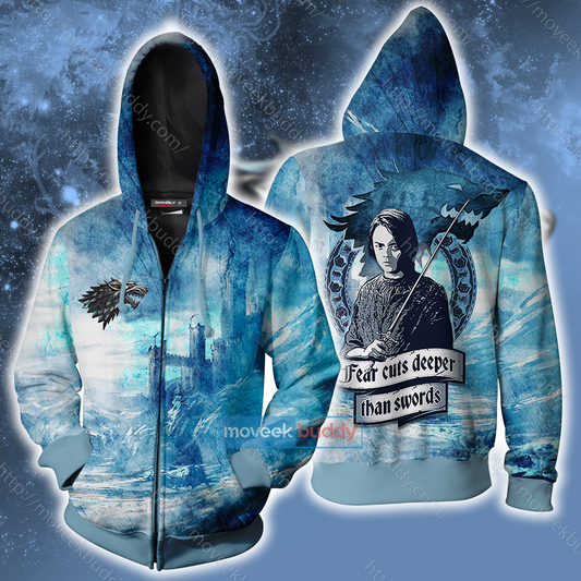 Arya Stark Game Of Thrones Zip Up Hoodie 5XL