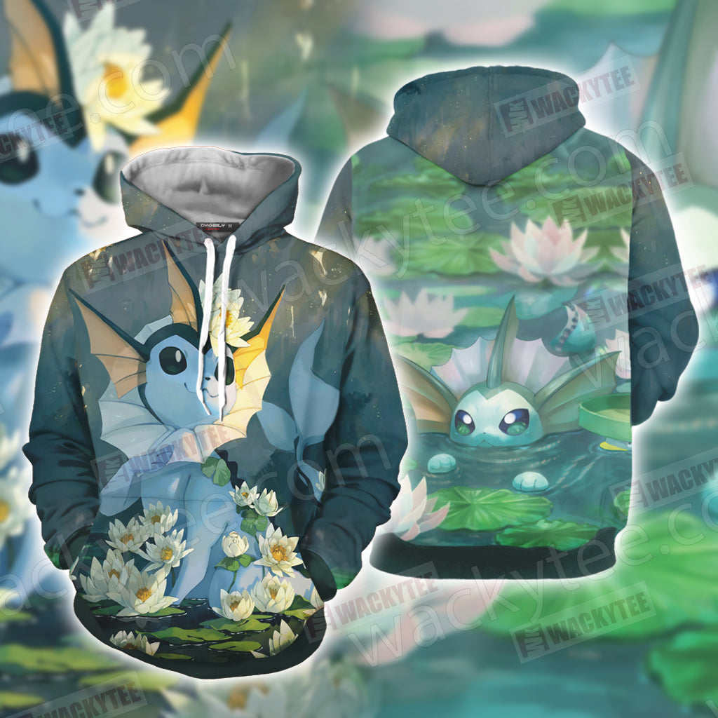 Pokemon Vaporeon Unisex 3D T-shirt Hoodie