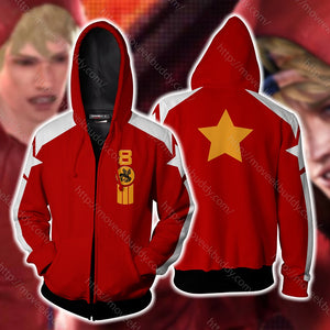 Tekken Slim Bob Cosplay Zip Up Hoodie Jacket S  