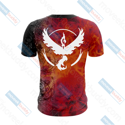 Pokemon Go - House Valor The Flame In the Night Unisex 3D T-shirt
