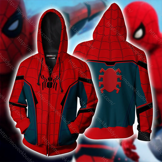 Spider-Man: Far From Home 2019 Cosplay Unisex 3D T-shirt Zip Hoodie