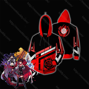 RWBY Ruby Rose New Zip Up Hoodie XS  