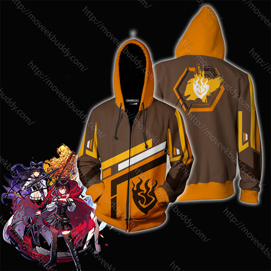 RWBY Yang Xiao Long Zip Up Hoodie 5XL
