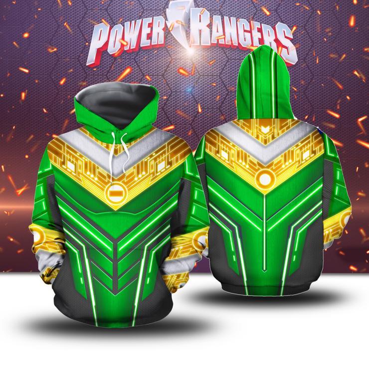 Power Ranger ZEO Cosplay 3D Hoodie Green Ranger
