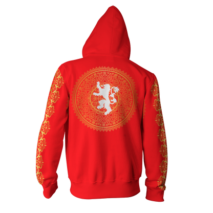 House Lannister Game Of Thrones New Zip Up Hoodie