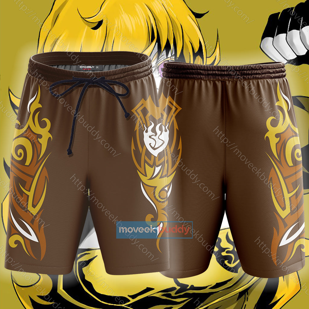 RWBY Yang Xiao Long Symbol Unisex 3D T-shirt Beach Shorts