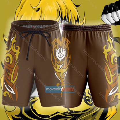 RWBY Yang Xiao Long Symbol Unisex 3D T-shirt Beach Shorts