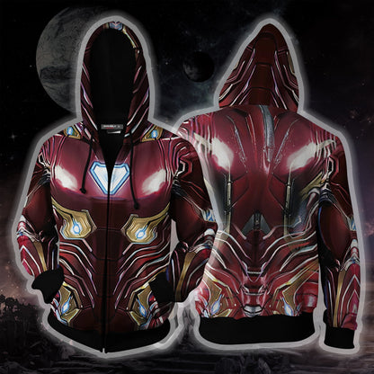 Iron Man (Tony Stark) Cosplay 3D Zip Up Hoodie