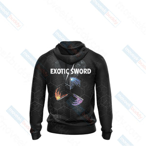 Destiny Exotic Swords Unisex Zip Up Hoodie Jacket   