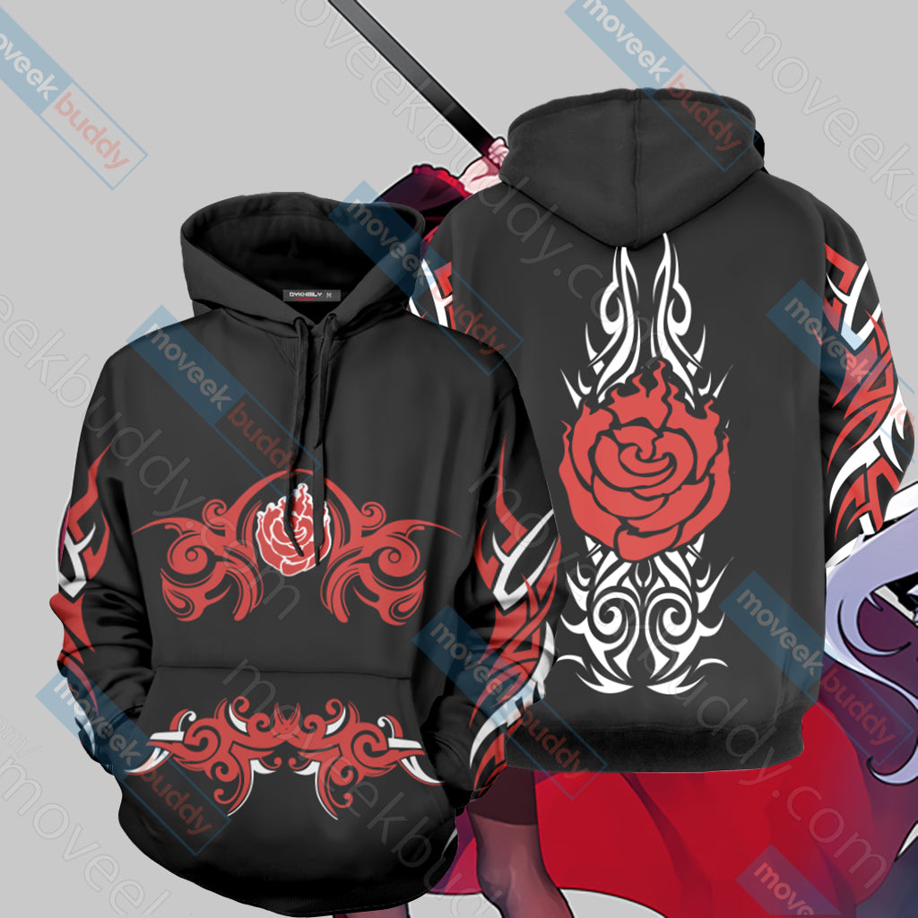 RWBY Ruby Rose Symbol Unisex 3D T-shirt Hoodie