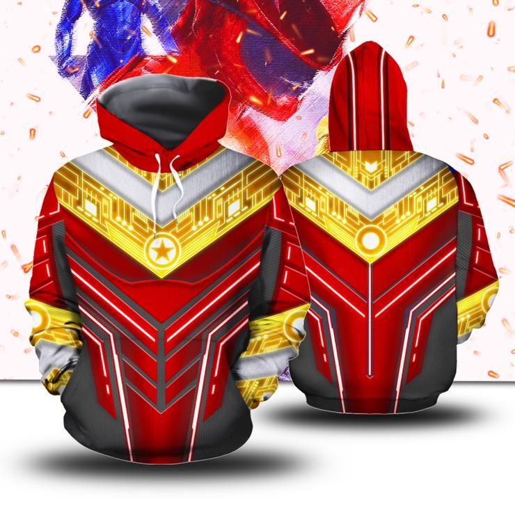 Power Ranger ZEO Cosplay 3D Hoodie Red Ranger