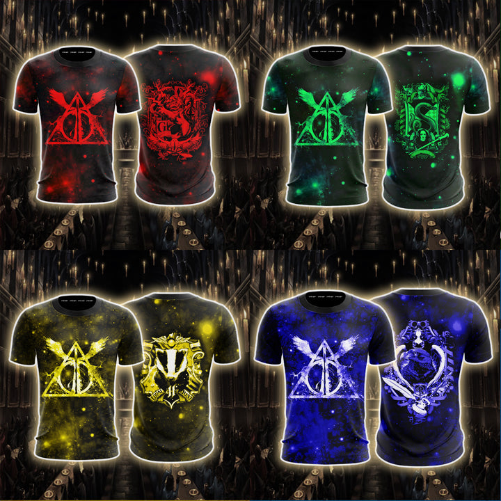 Personalized Harry Potter Hogwarts House Gryffindor Slytherin Ravenclaw Hufflepuff Unisex 3D Tank Top