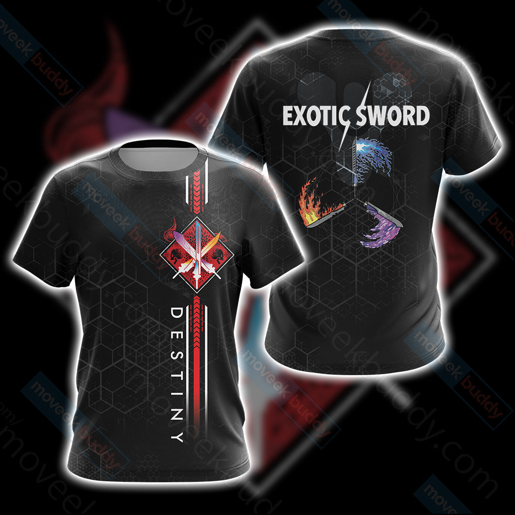 Destiny Exotic Swords Unisex 3D T-shirt S  
