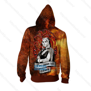 Daenerys Targaryen Game Of Thrones Zip Up Hoodie   