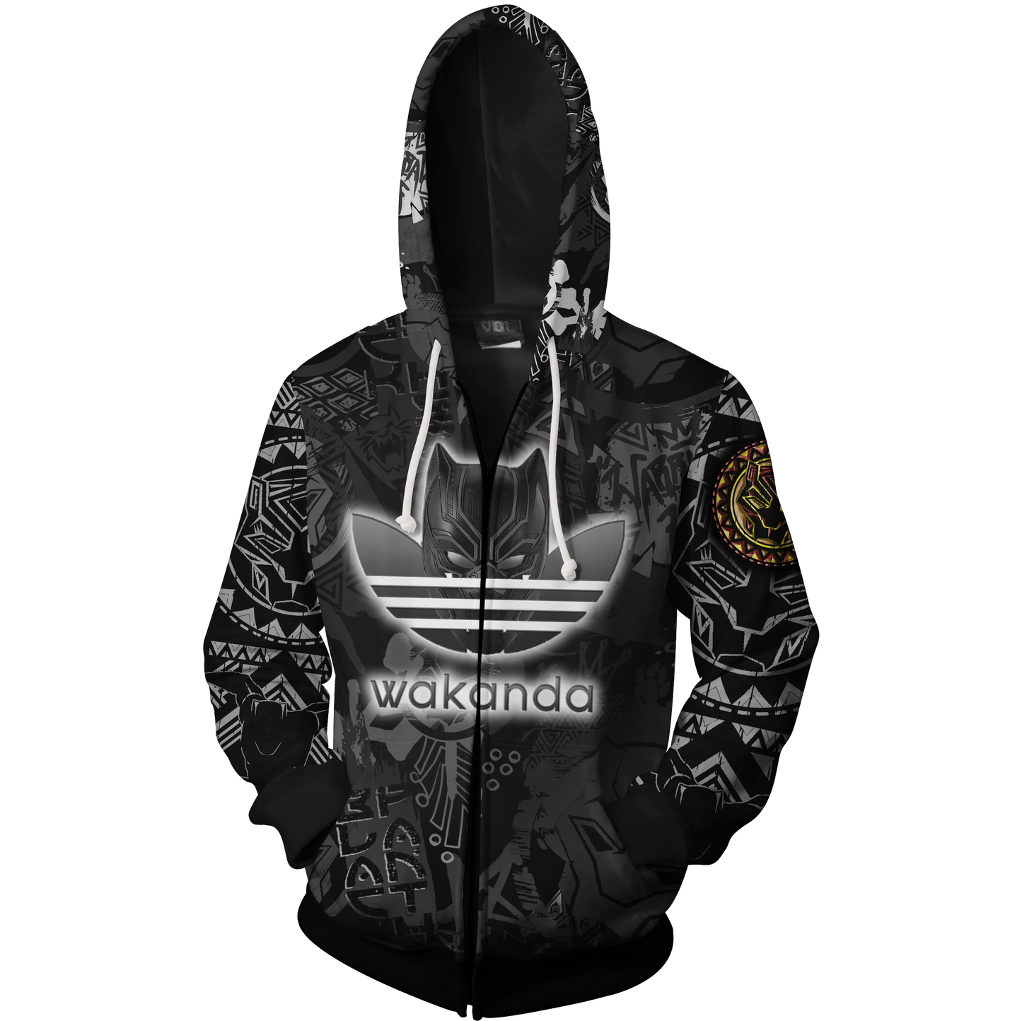 Wakanda Black Panther Zip Up Hoodie 5XL