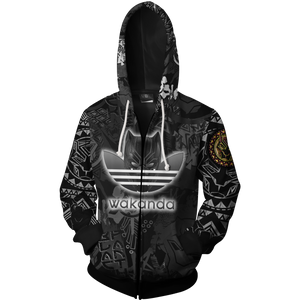 Wakanda Black Panther Zip Up Hoodie XS  