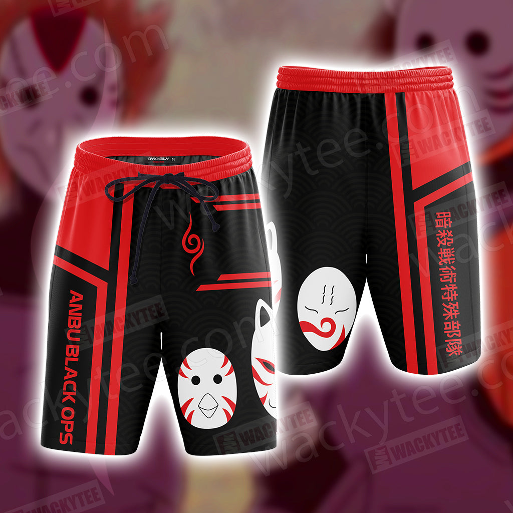 Naruto Anbu Unisex 3D T-shirt Beach Shorts