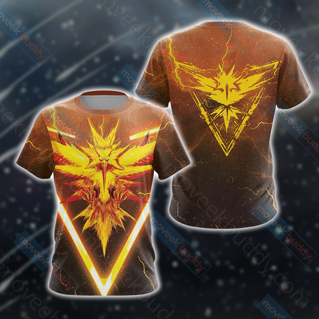 Pokemon Go - Team Instinct New Unisex 3D T-shirt