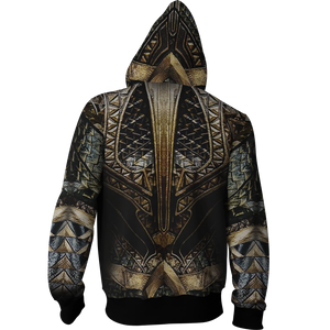 Aquaman Cosplay Zip Up Hoodie Jacket   