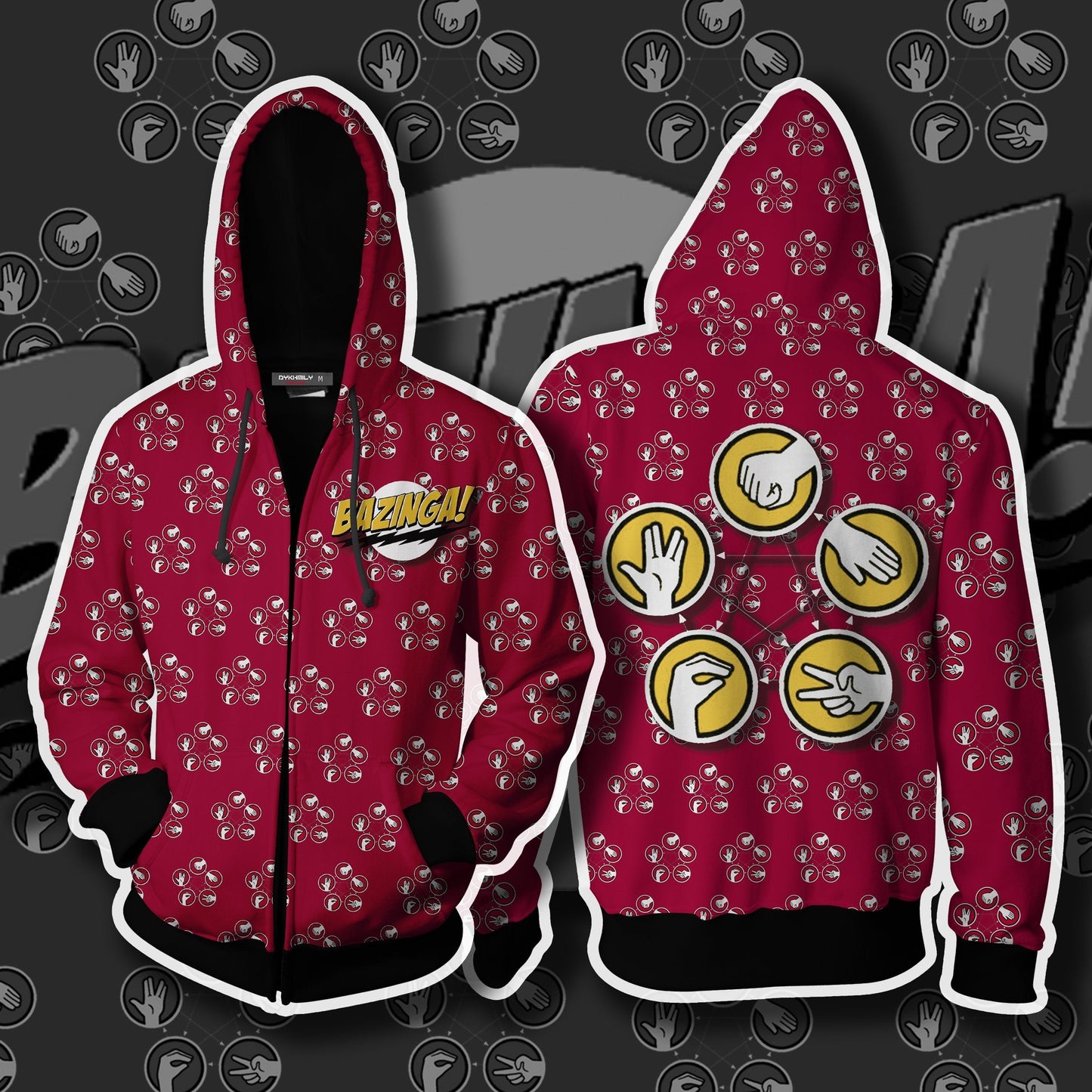 The Big Bang Theory Zip Up Hoodie 5XL