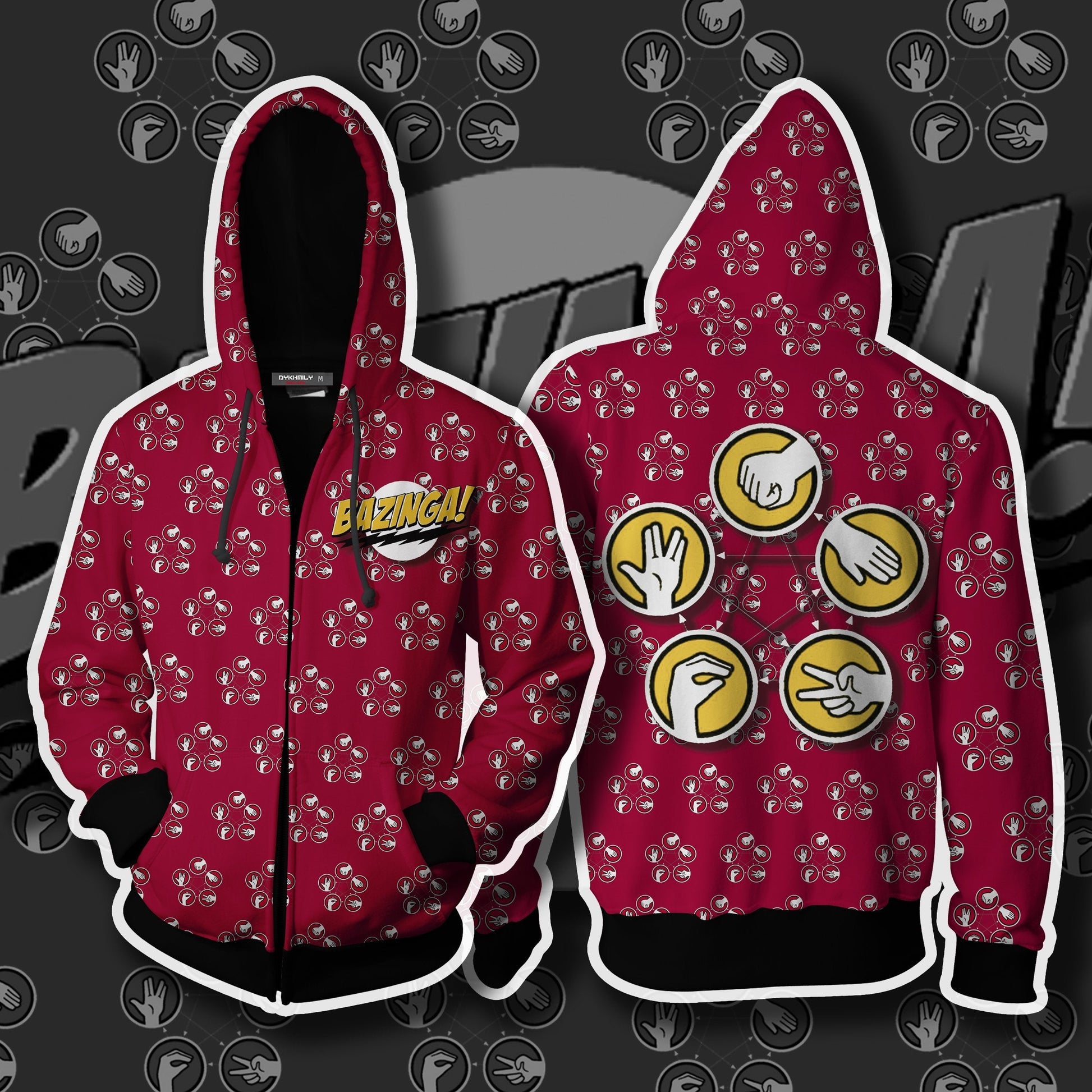 The Big Bang Theory Zip Up Hoodie 5XL