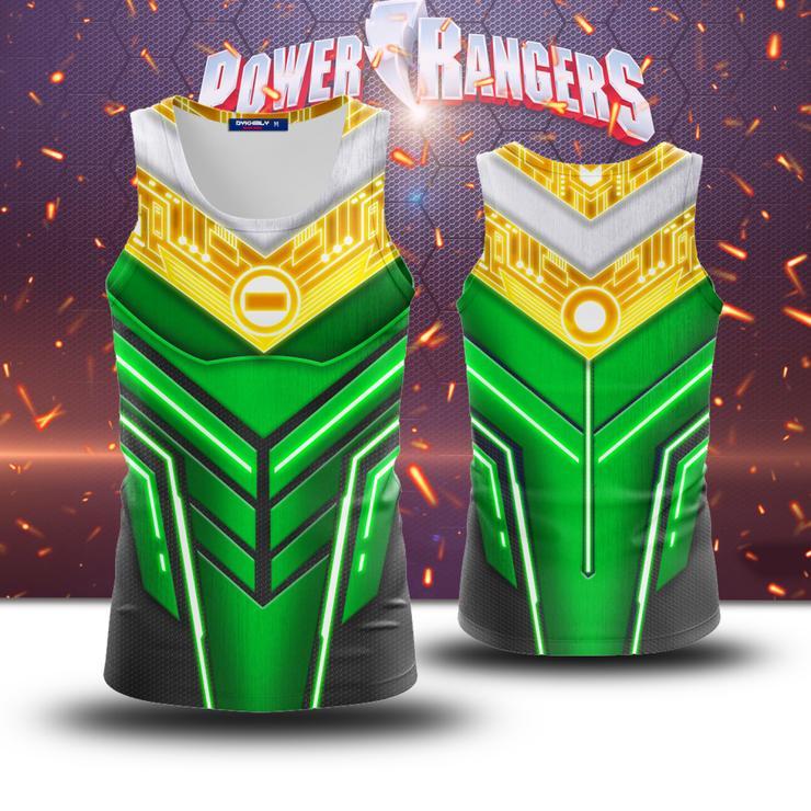 Power Ranger ZEO Cosplay 3D Tank Top Green Ranger